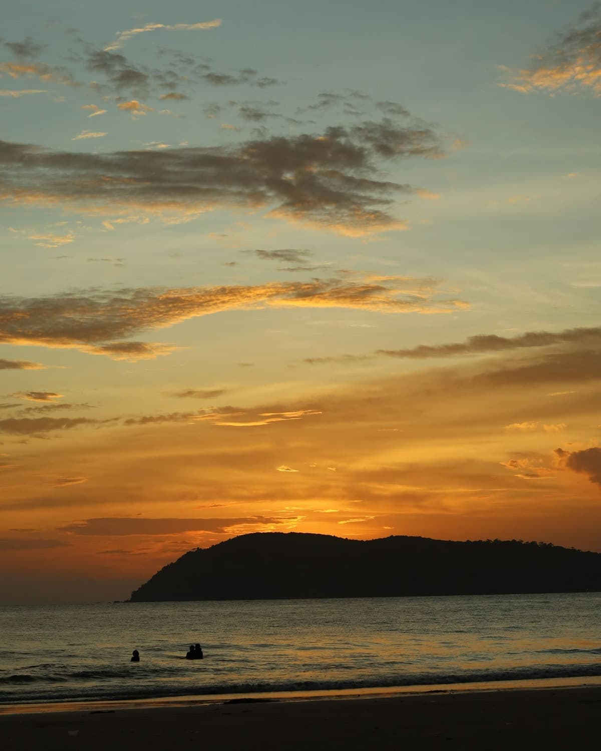 Malaysian coastline at dusk