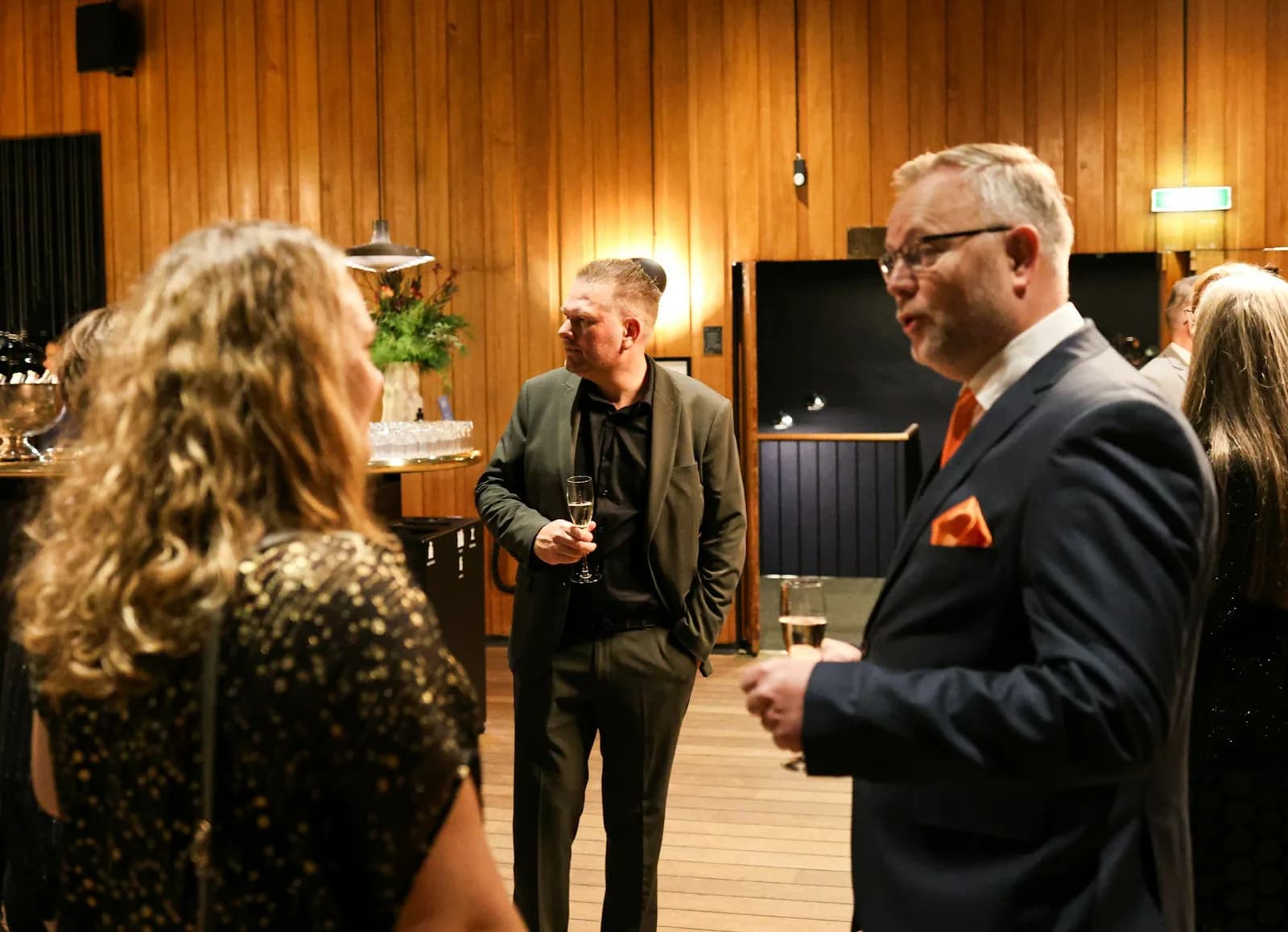 Business guests networking at a corporate event
