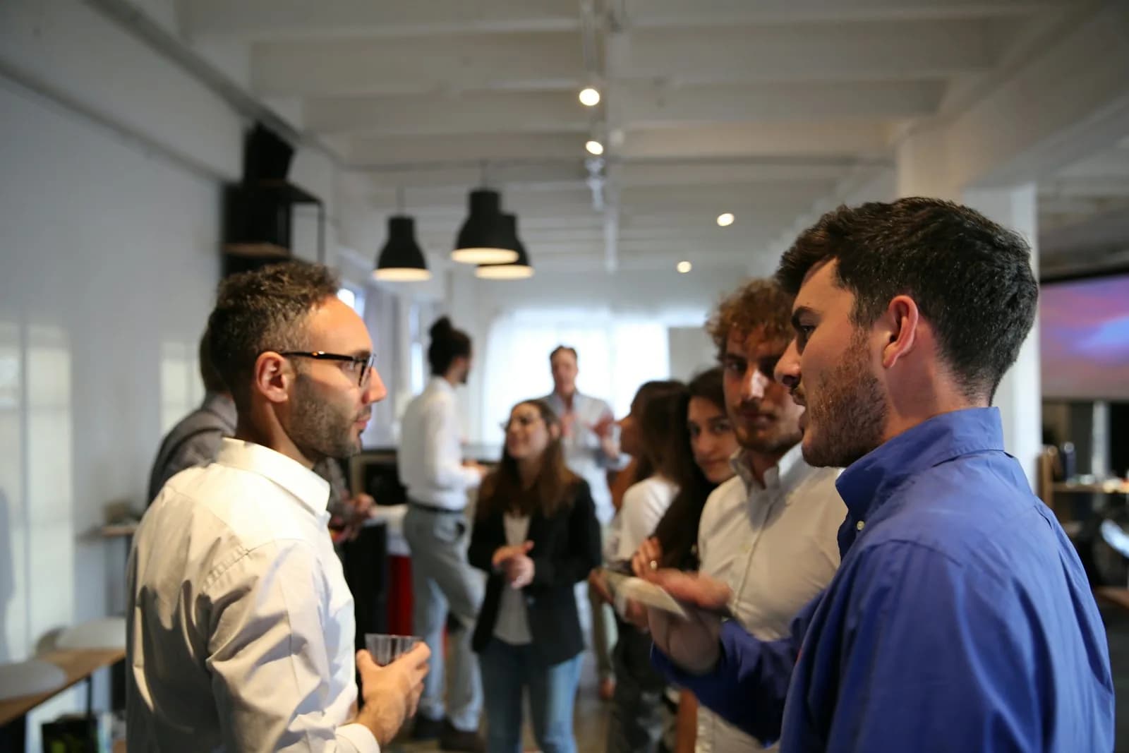 Business guests networking at a corporate event