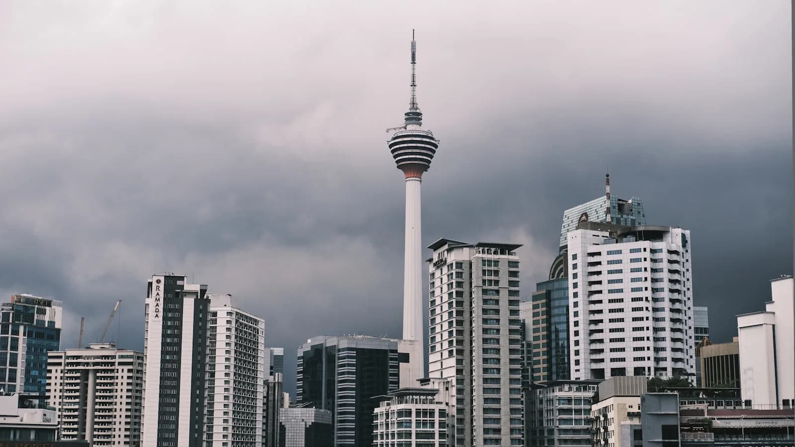 The Kuala Lumpur skyline at night