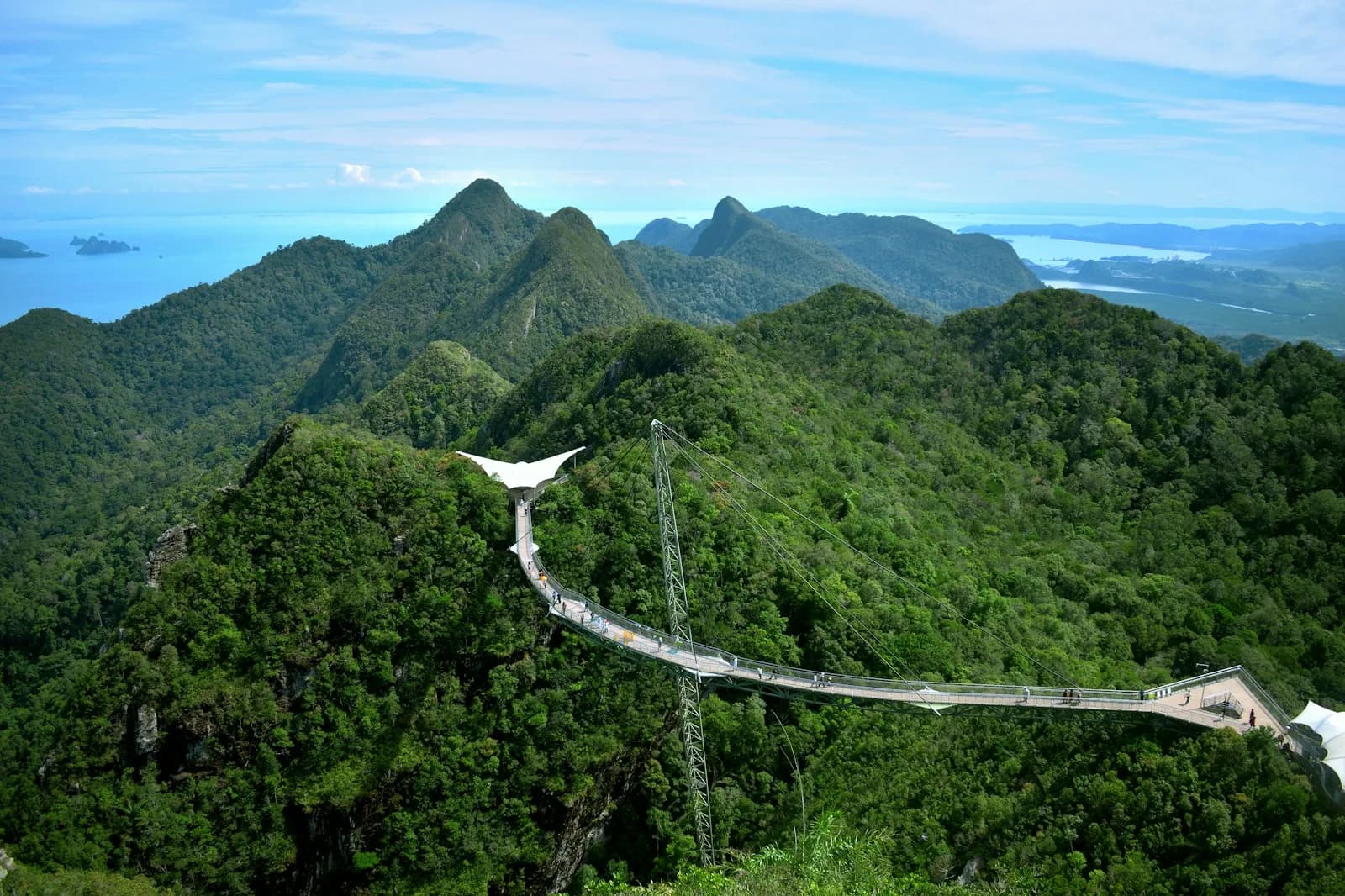 Islands and turquoise sea along the Langkawi coast