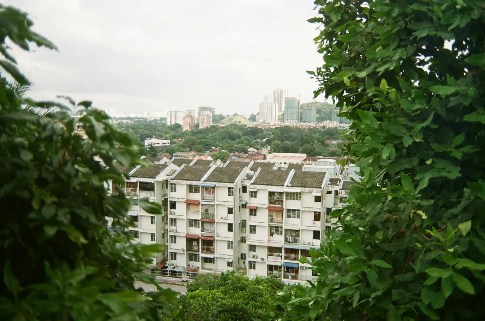 A George Town heritage street with restored shophouses in Penang