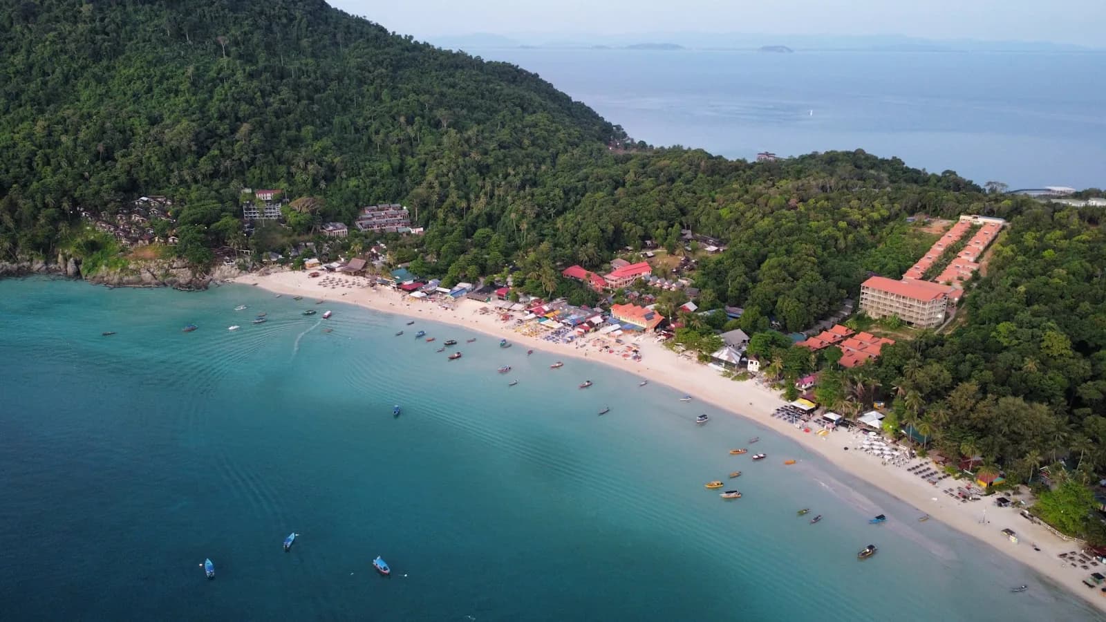 A quiet resort beach on a Perhentians holiday