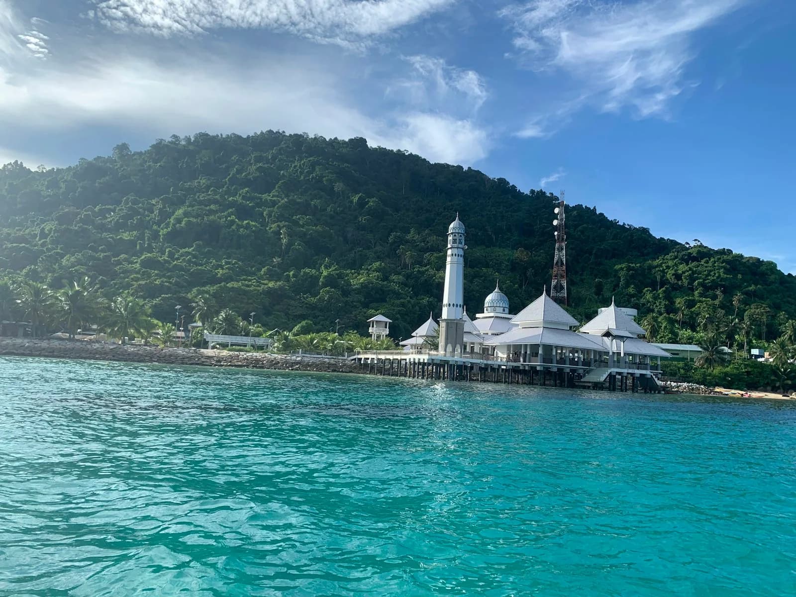 A quiet resort beach on a Terengganu island holiday
