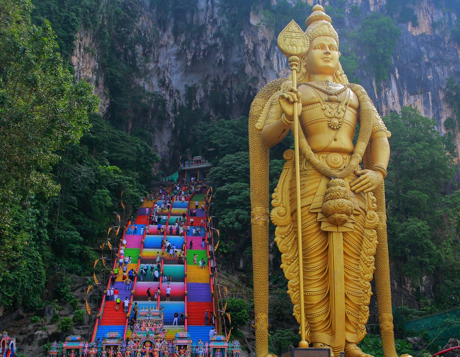 The colourful steps at Batu Caves near Kuala Lumpur