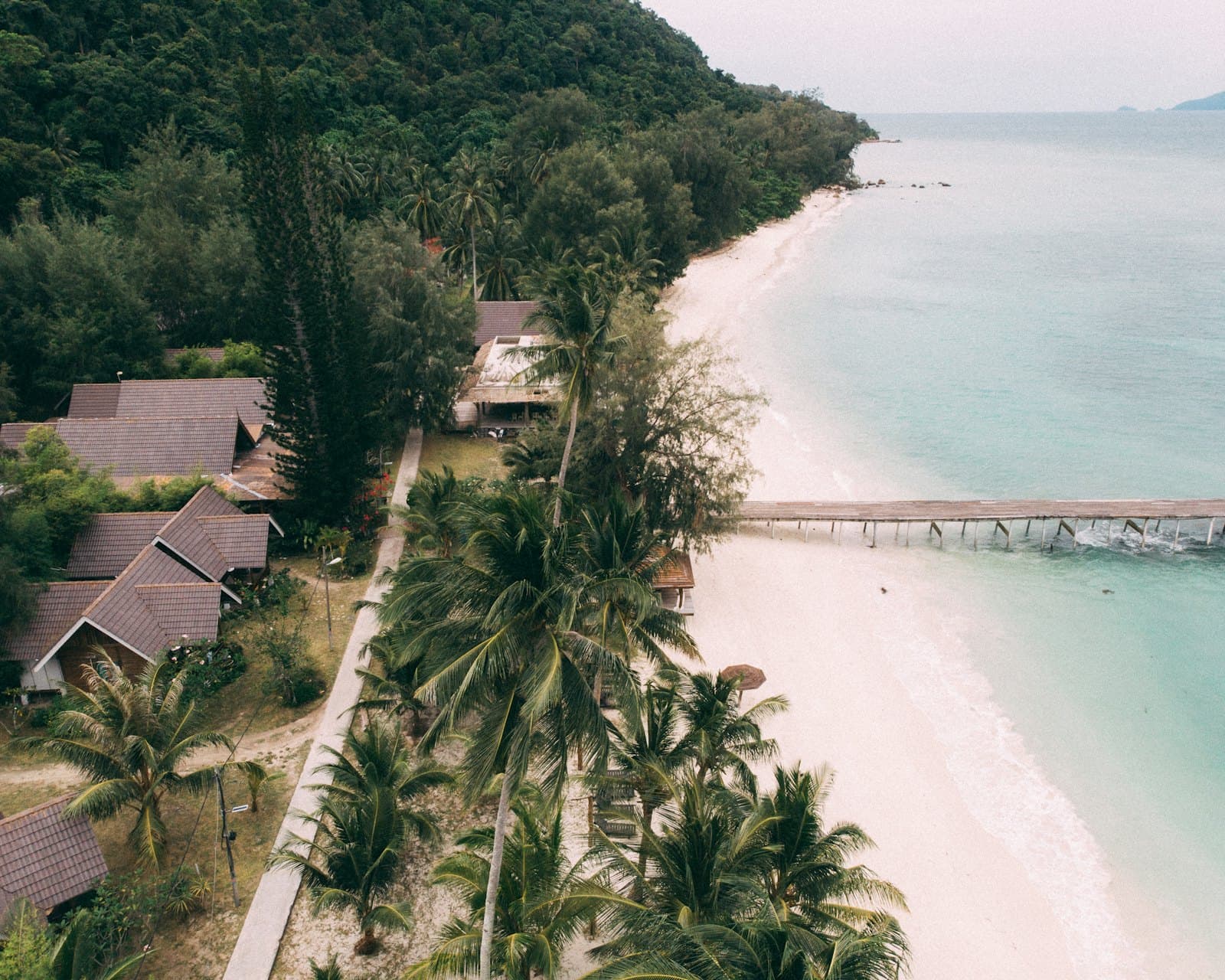 The beachfront along the Malaysian coast