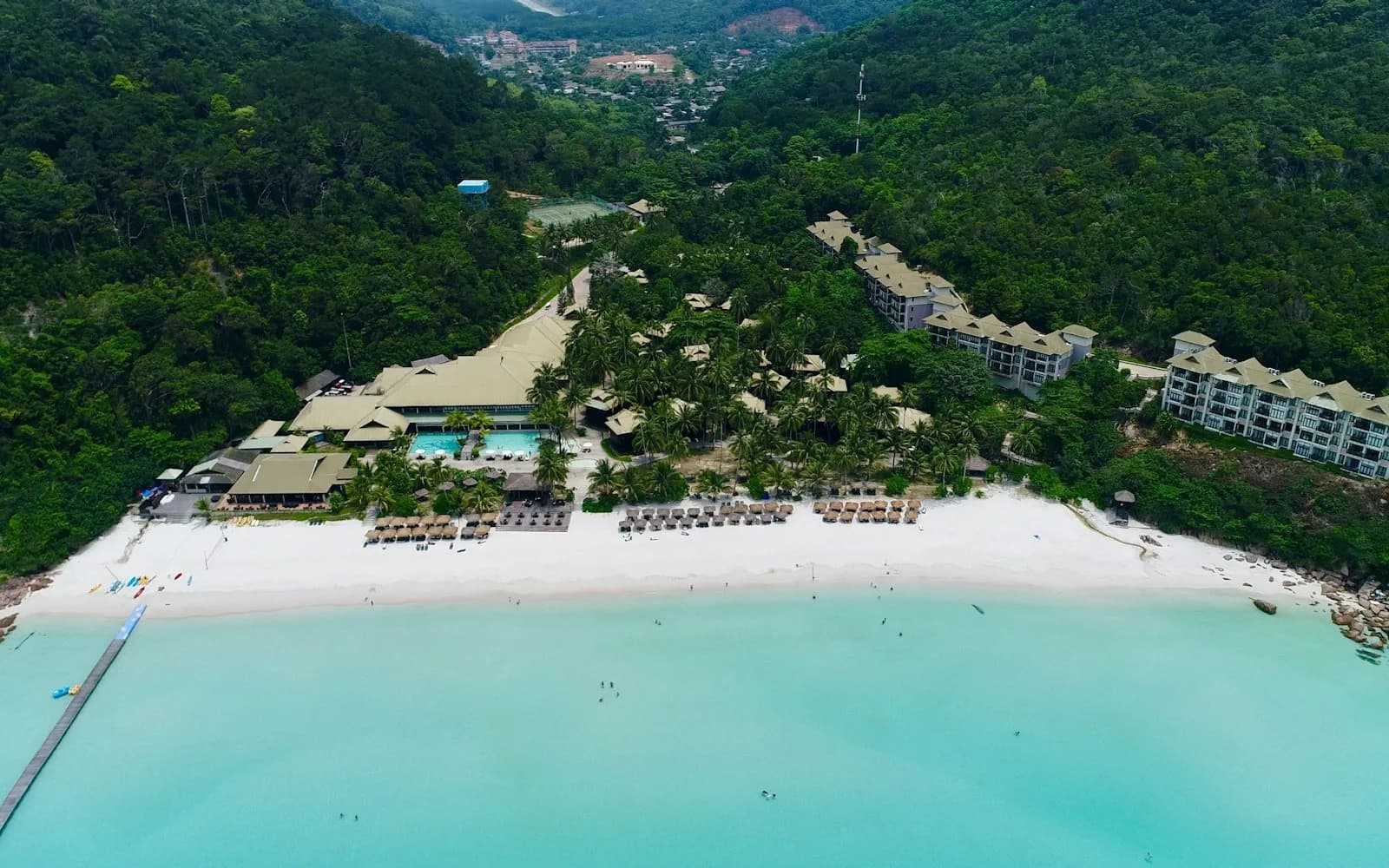 An aerial view of Redang Island, Malaysia
