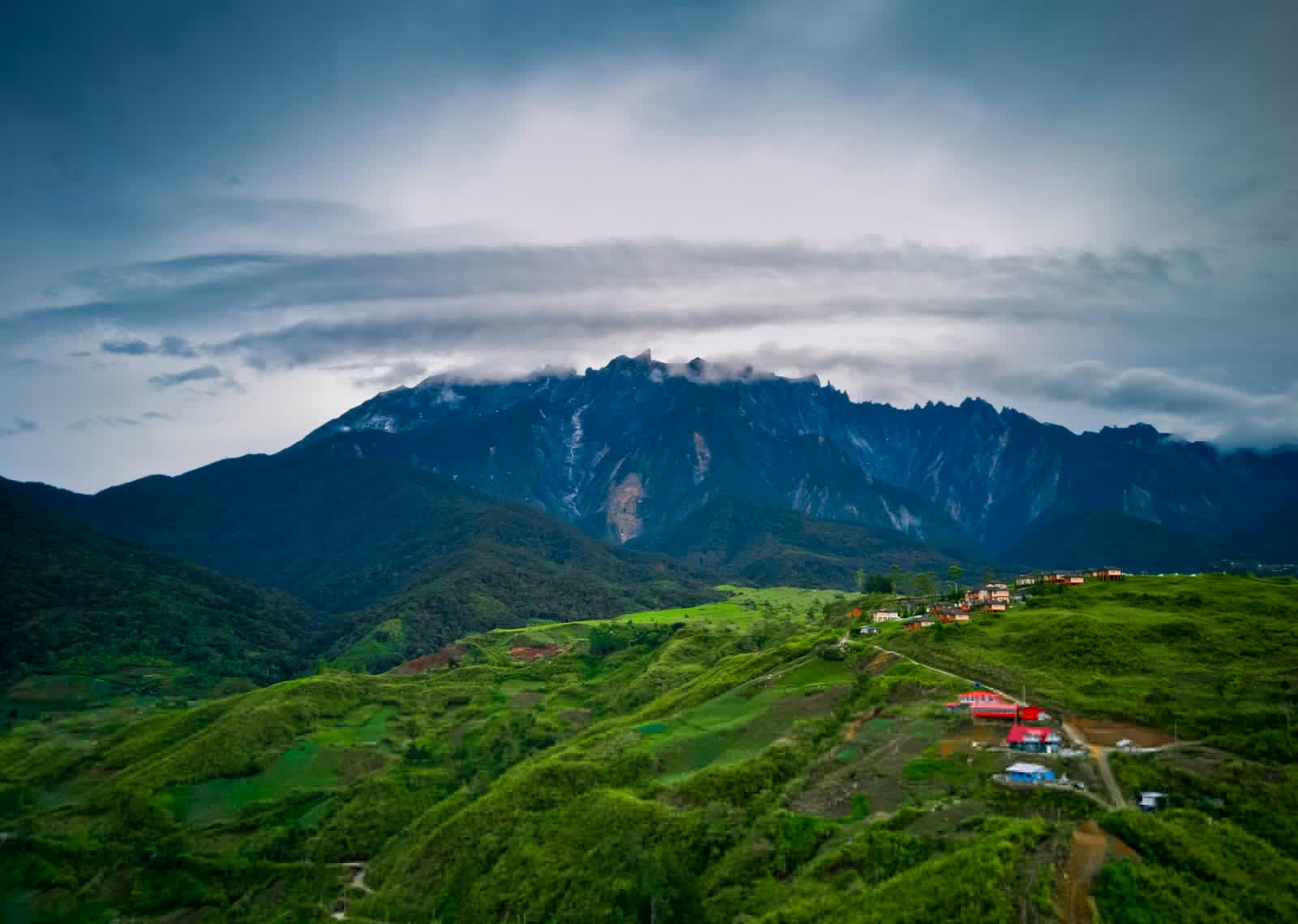 Mount Kinabalu rising above Sabah