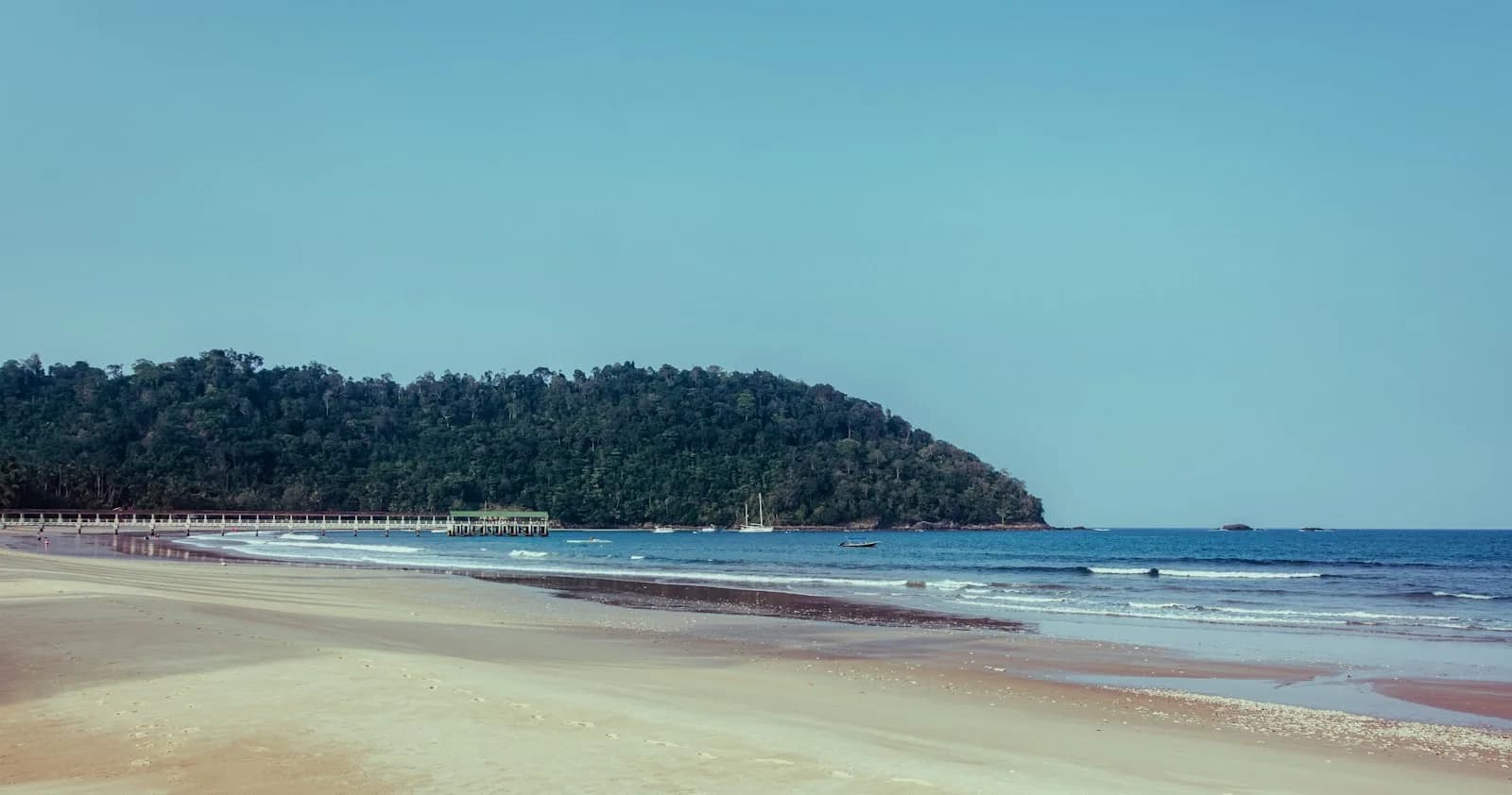 A Tioman Island beach with an offshore islet