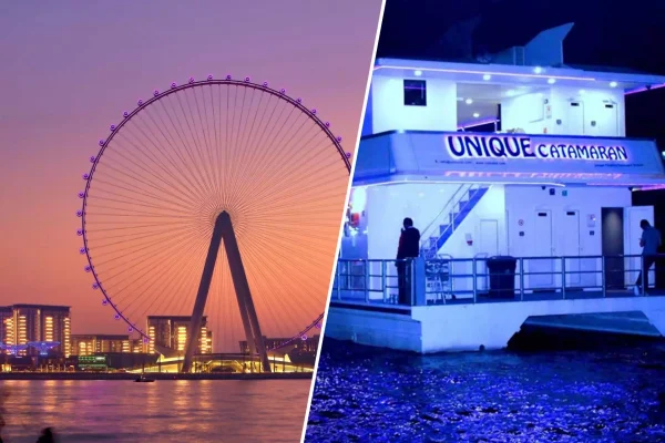Night Dubai with a Dhow Cruise + Blue Water Island (Private)