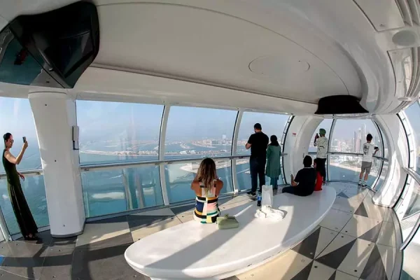 Ain Dubai Ferris wheel, VIP cabin with champagne